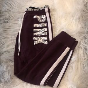 PINK maroon joggers